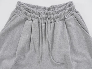 Beno Single-Pleat Elastic Waist Wide Long Pants