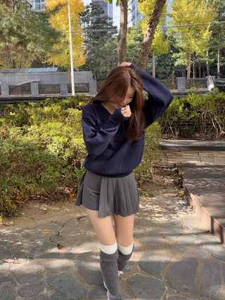 Asymmetrical Pleated Mini Skirt