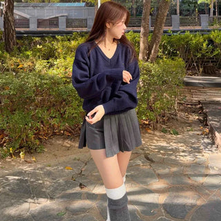 Asymmetrical Pleated Mini Skirt