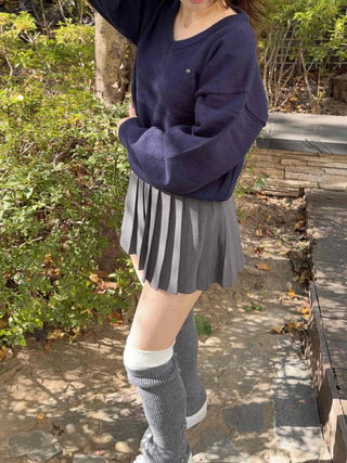 Asymmetrical Pleated Mini Skirt