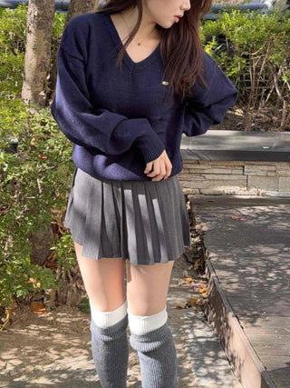 Asymmetrical Pleated Mini Skirt