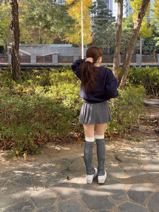Asymmetrical Pleated Mini Skirt