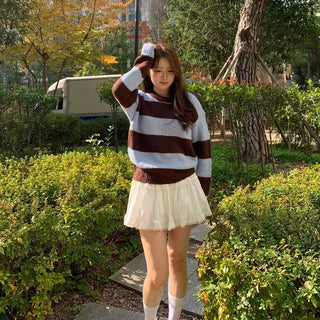Frill Shirred Flare Elastic Mini Skirt