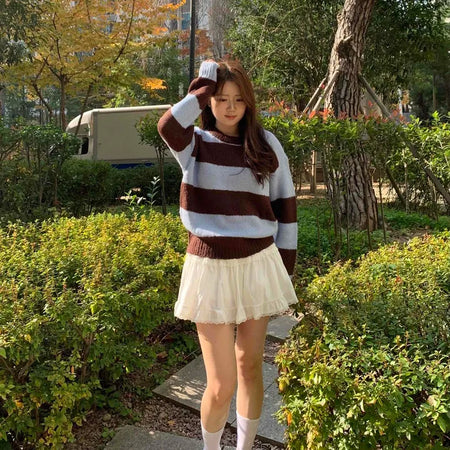 Frill Shirred Flare Elastic Mini Skirt