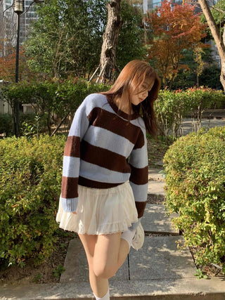 Frill Shirred Flare Elastic Mini Skirt