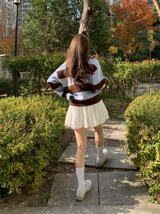 Frill Shirred Flare Elastic Mini Skirt