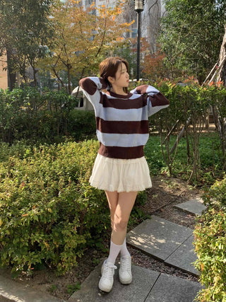 Frill Shirred Flare Elastic Mini Skirt