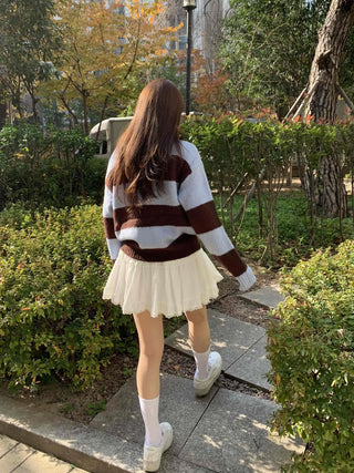 Frill Shirred Flare Elastic Mini Skirt