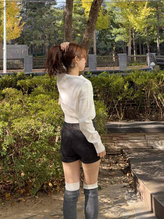 Soft Round Neck Loose Fit Ribbed Knit