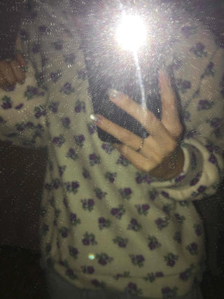 Bear Pattern Oversized Fuzzy Fleece