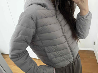 Quilted Ruffle Sleeve Short Padded Jumper