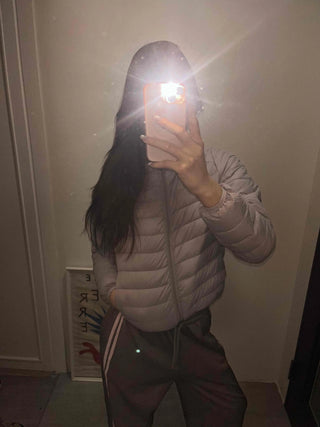 Quilted Ruffle Sleeve Short Padded Jumper