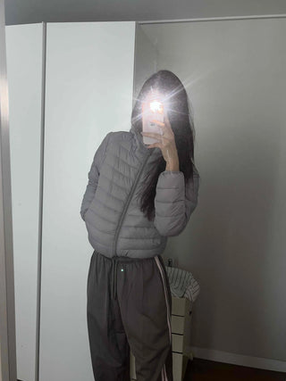 Quilted Ruffle Sleeve Short Padded Jumper