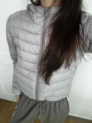 Quilted Ruffle Sleeve Short Padded Jumper