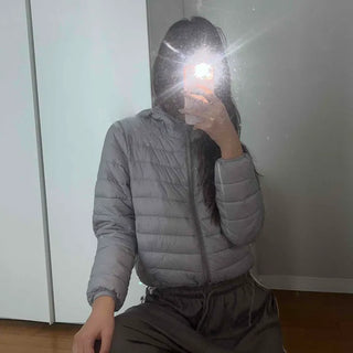 Quilted Ruffle Sleeve Short Padded Jumper
