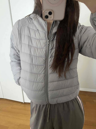 Quilted Ruffle Sleeve Short Padded Jumper