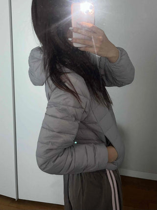 Quilted Ruffle Sleeve Short Padded Jumper