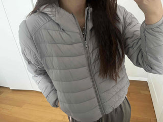 Quilted Ruffle Sleeve Short Padded Jumper