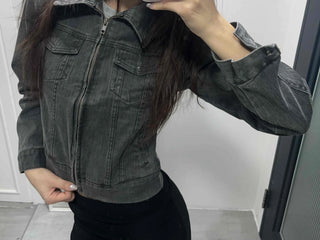 Daily Basic Cotton Crop Denim Jacket