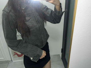 Daily Basic Cotton Crop Denim Jacket