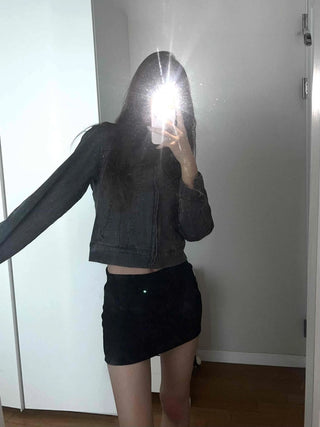 Basic Slim Fit H-Line Mini Skirt