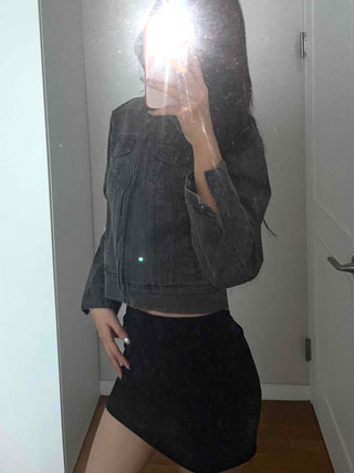 Basic Slim Fit H-Line Mini Skirt