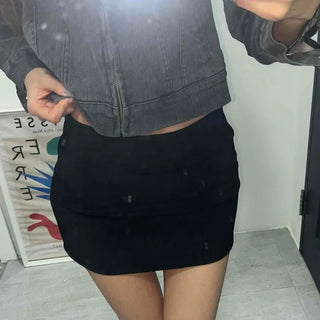 Basic Slim Fit H-Line Mini Skirt