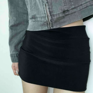 Basic Slim Fit H-Line Mini Skirt
