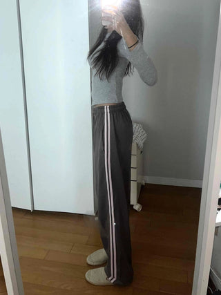 Elastic Waist Baggy Fit Loose Training Pants