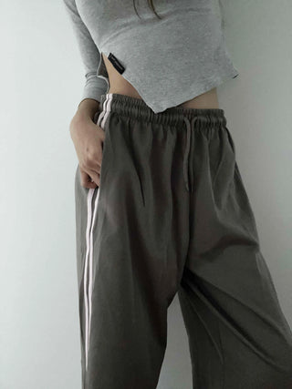 Elastic Waist Baggy Fit Loose Training Pants