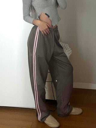 Loose Fit Elastic Waist Pocket Oversized Jogger Training Pants