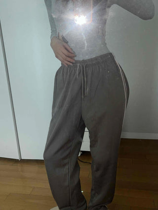 Loose Fit Elastic Waist Pocket Oversized Jogger Training Pants