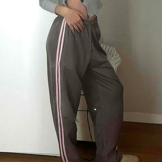 Loose Fit Elastic Waist Pocket Oversized Jogger Training Pants