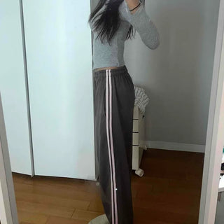 Loose Fit Elastic Waist Pocket Oversized Jogger Training Pants