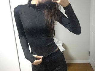 Vintage Embroidered Cropped Loose Fit Zip-Up Hoodie