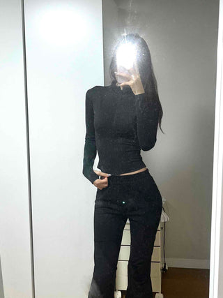 Vintage Embroidered Cropped Loose Fit Zip-Up Hoodie