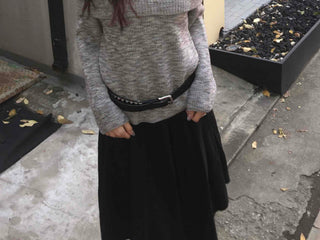 Velvet Texture High-Waisted A-Line Midi Skirt