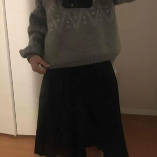 Velvet Texture High-Waisted A-Line Midi Skirt