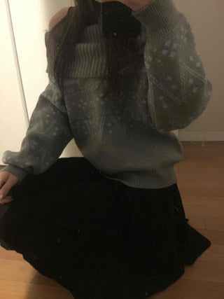 Velvet Texture High-Waisted A-Line Midi Skirt