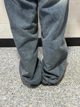 Orr Vintage Washed Wide Long Denim Pants