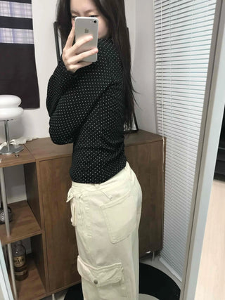 Comfy Basic All-Over Mini Dot Round T-shirt