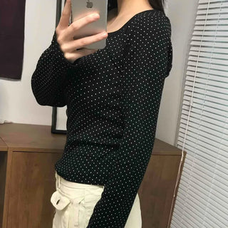 Comfy Basic All-Over Mini Dot Round T-shirt