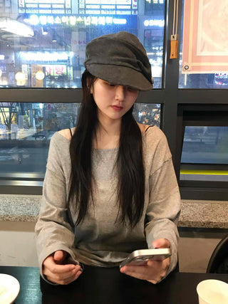 Chic Wide Neck Off-Shoulder Slim Fit Long Sleeve T-Shirt