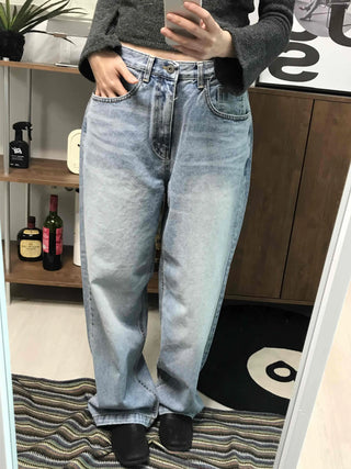 Retro Light Wash Balloon Fit Jeans