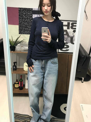 Retro Light Wash Balloon Fit Jeans