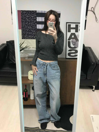 Retro Light Wash Balloon Fit Jeans