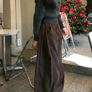 Loose Fit Elastic Waist Semi-Wide Jogger Pants