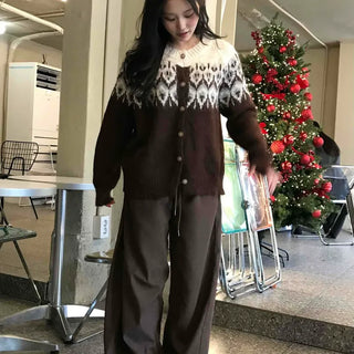Loose Fit Elastic Waist Semi-Wide Jogger Pants
