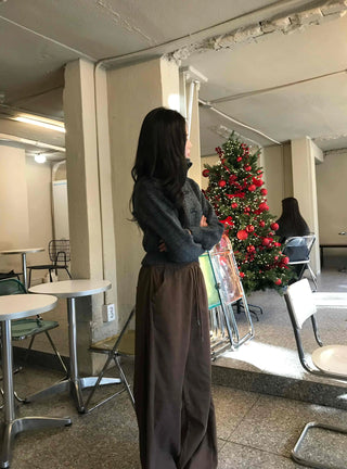 Loose Fit Elastic Waist Semi-Wide Jogger Pants