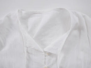 Orange Angel Strap Pintuck See-through Blouse
